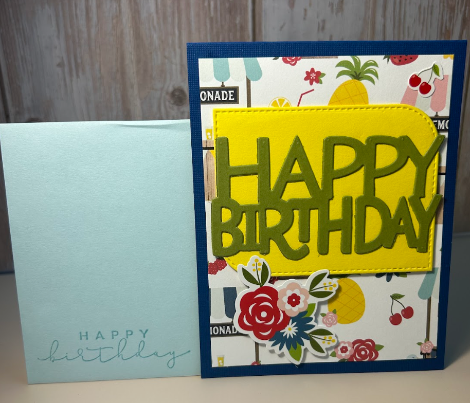 Happy Birthday- Flowers Fruit