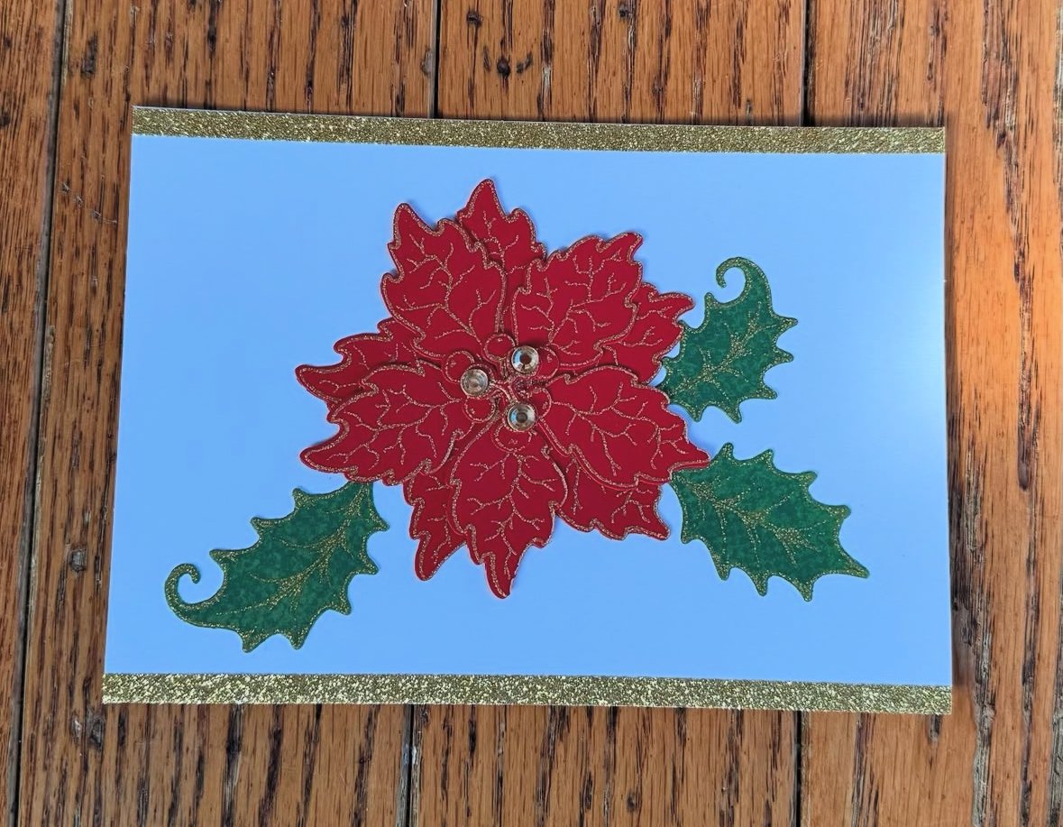 Poinsettia Christmas Card