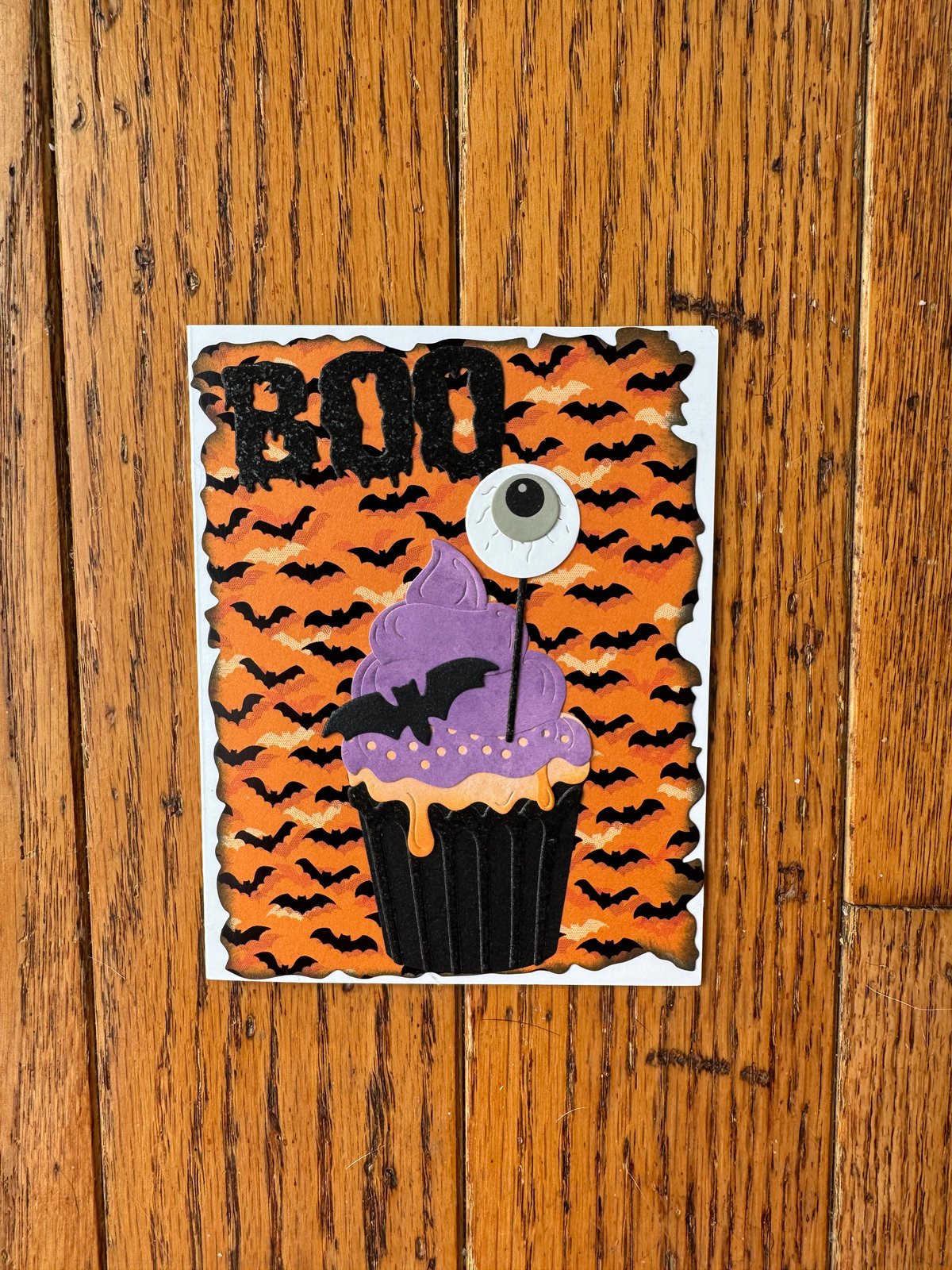 Boo ~ LK ~ Purple Halloween Cupcake with Eyeball