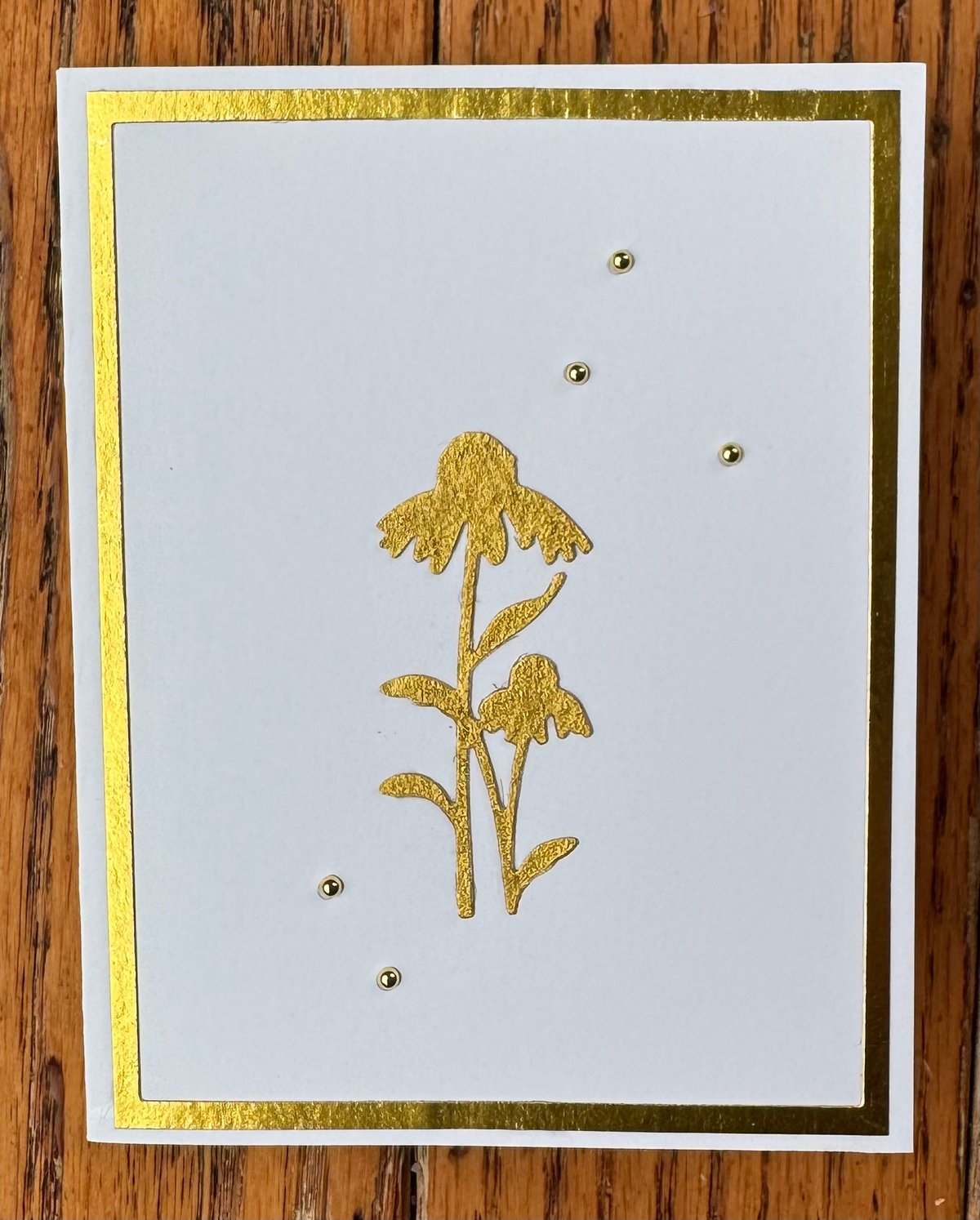 Gold flowers on White ~ NF