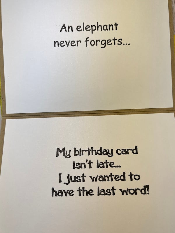 Happy Birthday-An Elephant Never Forgets