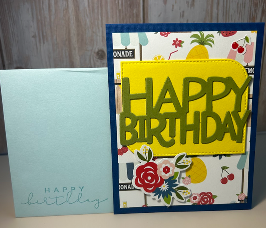 Happy Birthday- Flowers Fruit