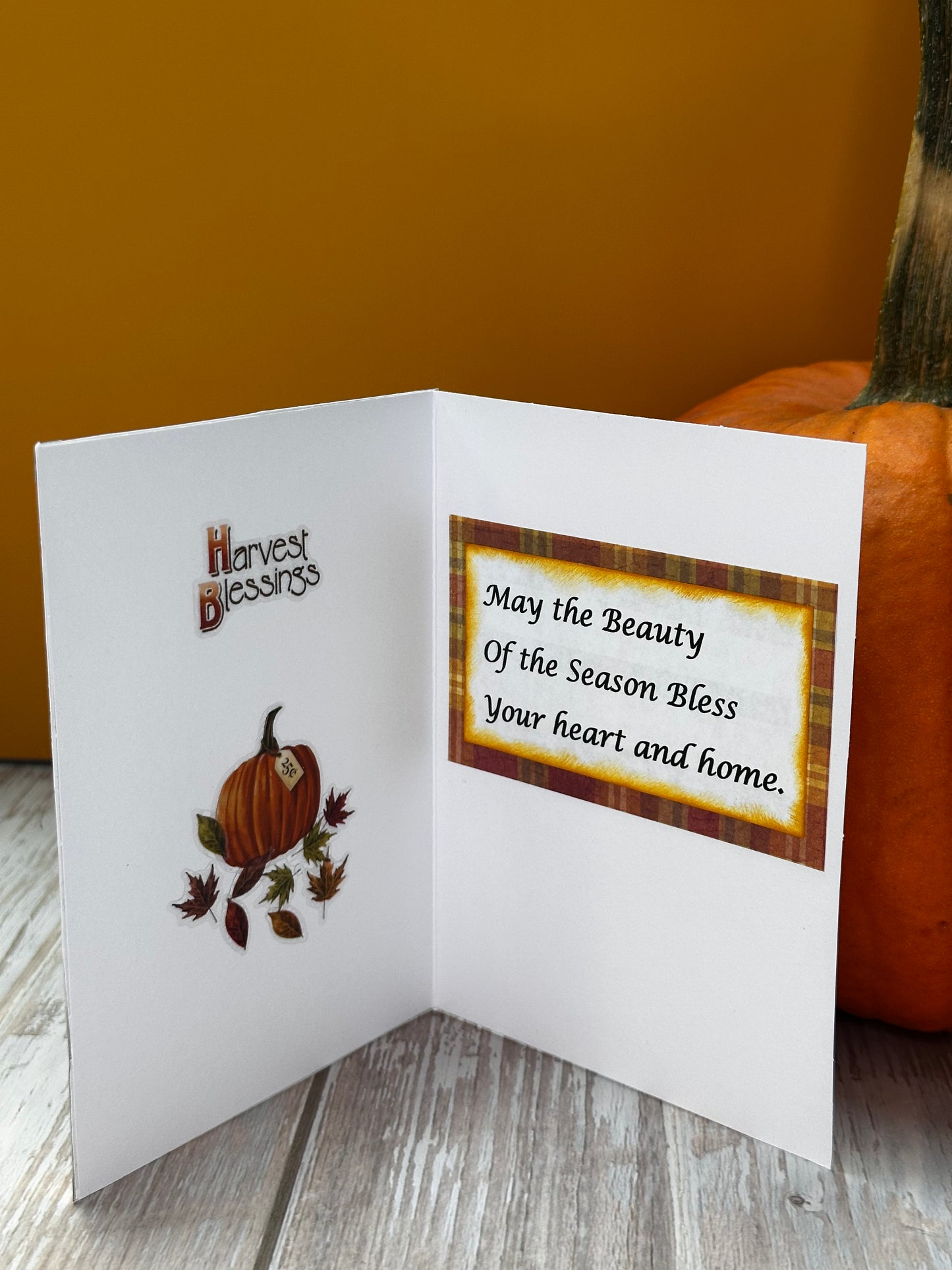 Harvest Blessing-Inside(May The Beauty Of The Season Bless Your Heart and Home) Made By Judy