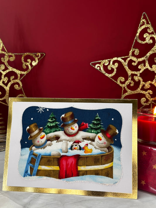 Snowman Gathering -Inside(Peace,Noel,Joy )-Made By Judy