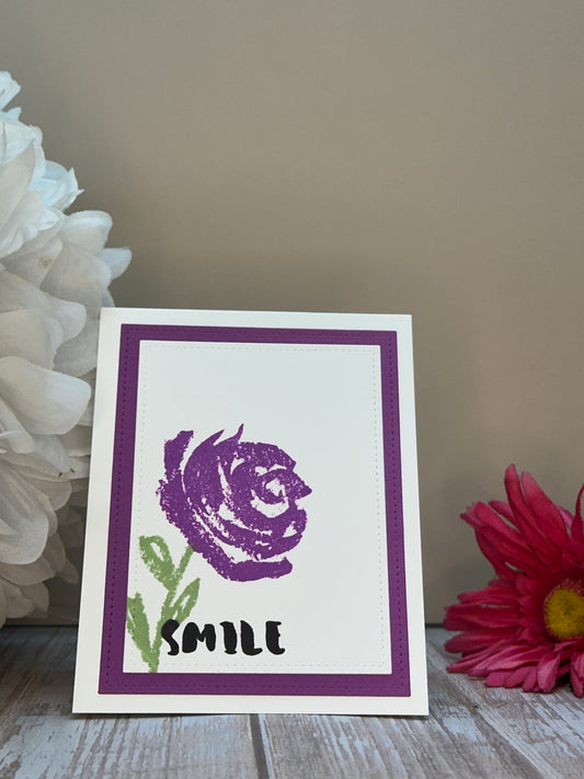 Rose Smile Note-Made By Tracie
