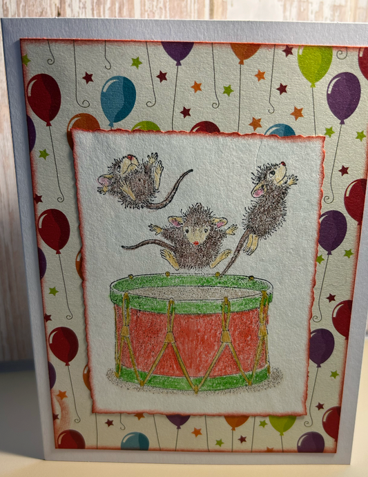 Happy Birthday- Possums on a Drum