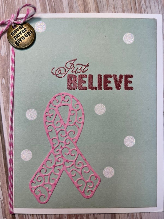 Just Believe Pink Ribbon